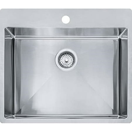 Franke HFXS25221 Vector Drop-In Single Bowl Box Kitchen Sink, in Stainless Steel