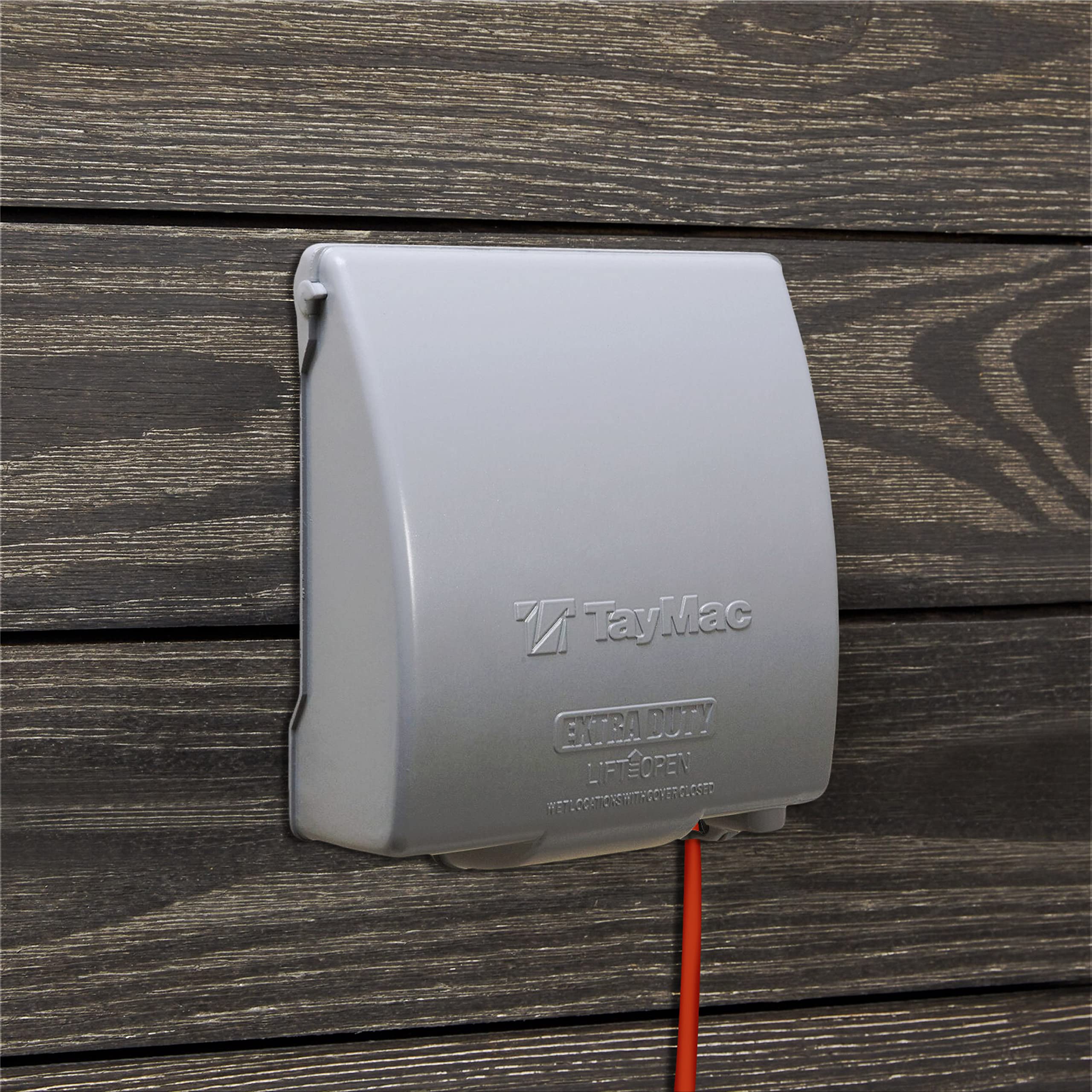 TayMac MX7280S 2-Gang Extra Duty Weatherproof Outlet Cover Gray Vertical