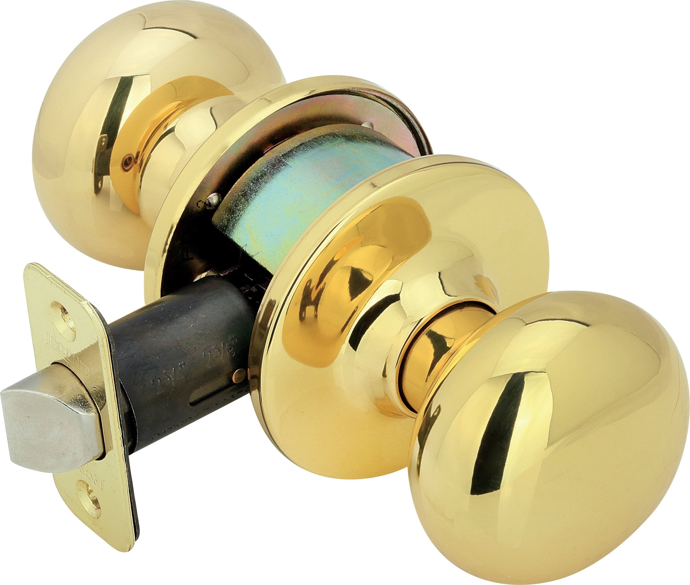Legend 809156 Grade 2 Biscuit Door Knob Passage Lockset US3 Polished Brass NEW