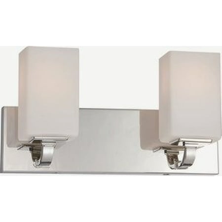 Nuvo Vista 2-Light Vanity Wall Fixture Polished Nickel 60-5182