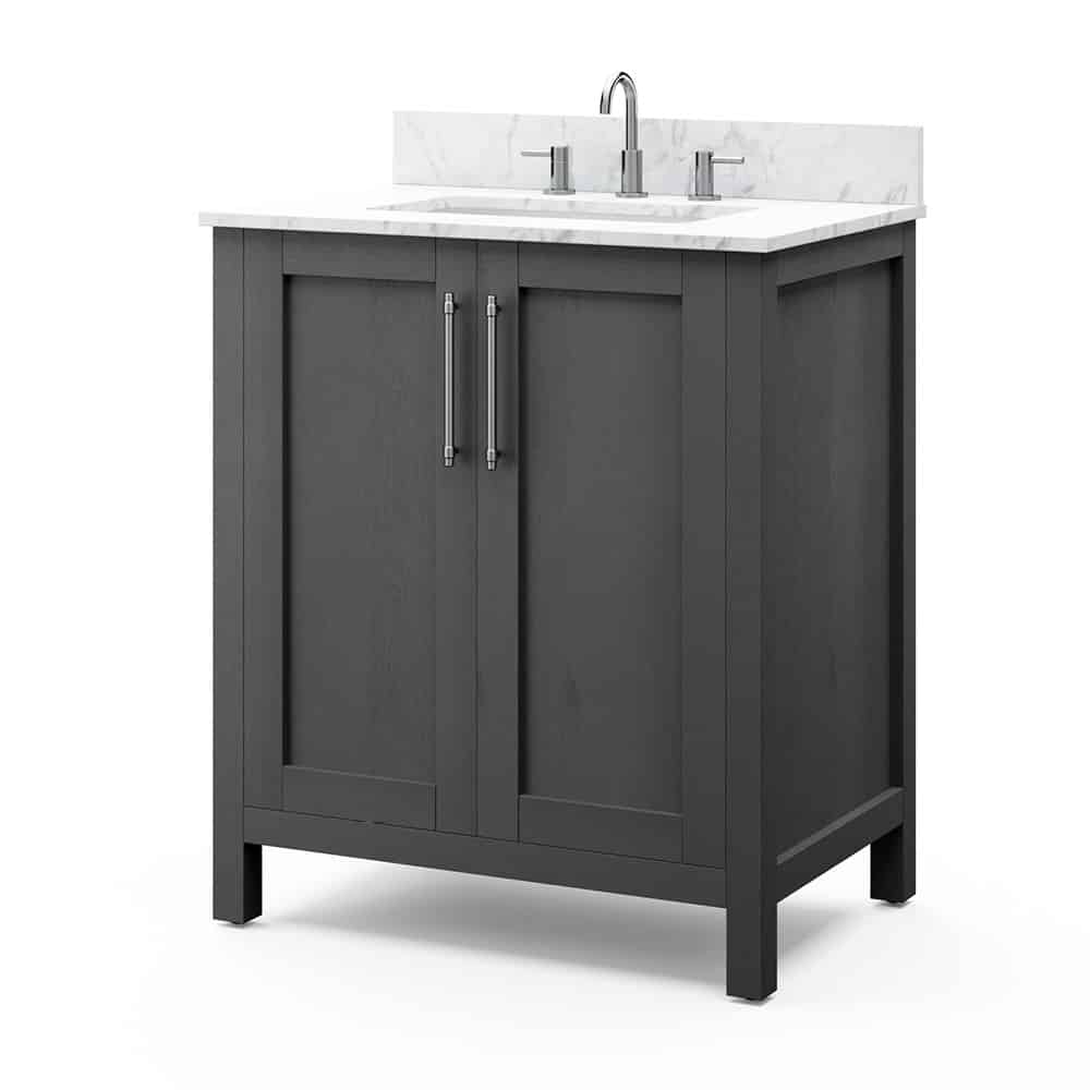 Allen & Roth LWSD30VG Sebastion 30" Gray Vanity with Top & Bowl