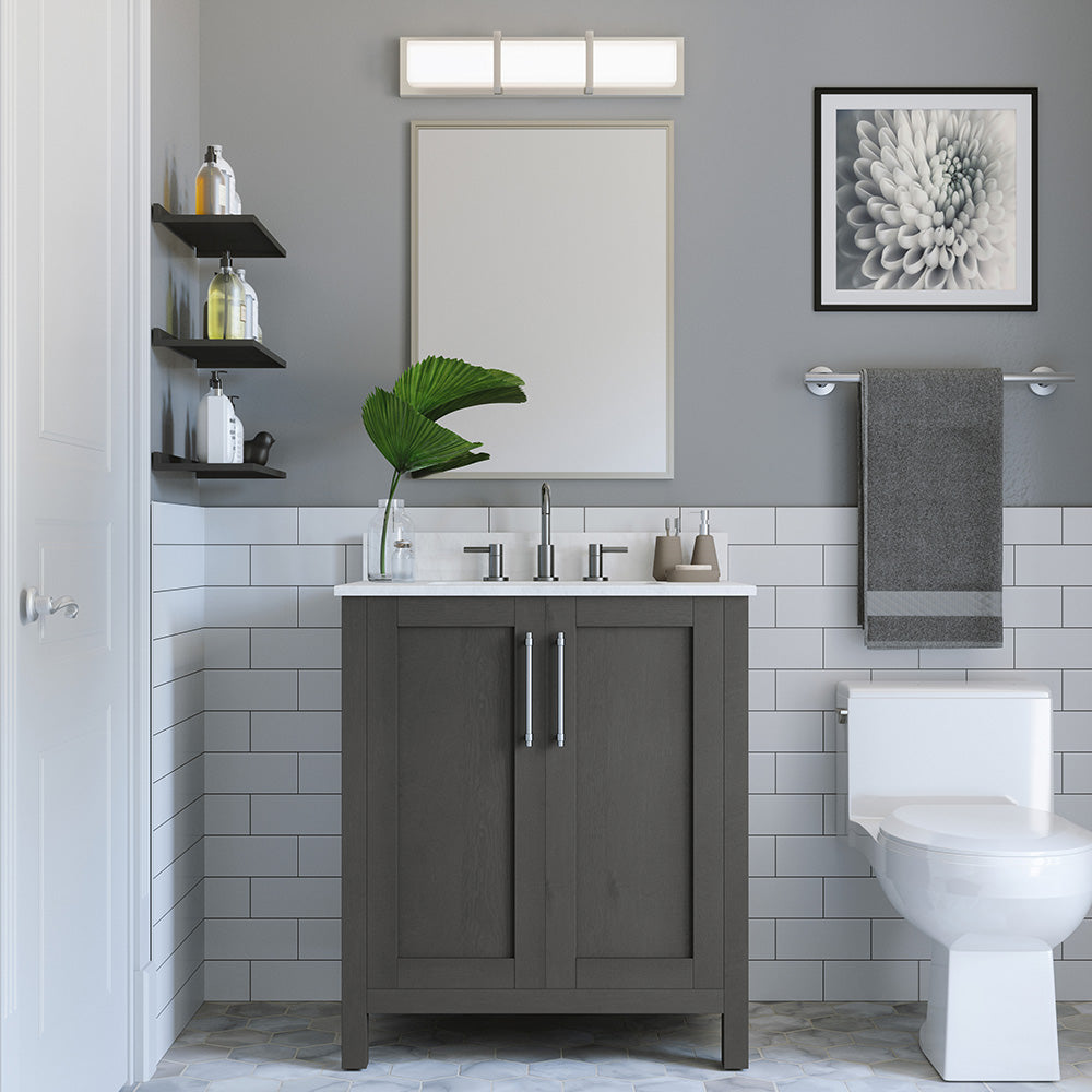 Allen & Roth LWSD30VG Sebastion 30" Gray Vanity with Top & Bowl