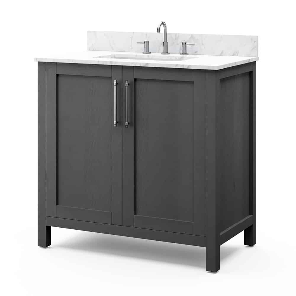 Allen & Roth LWSD36VG Sebastion 36" Gray Vanity with Top & Bowl