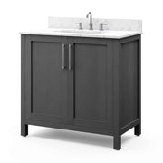Allen & Roth LWSD36VG Sebastion 36" Gray Vanity with Top & Bowl