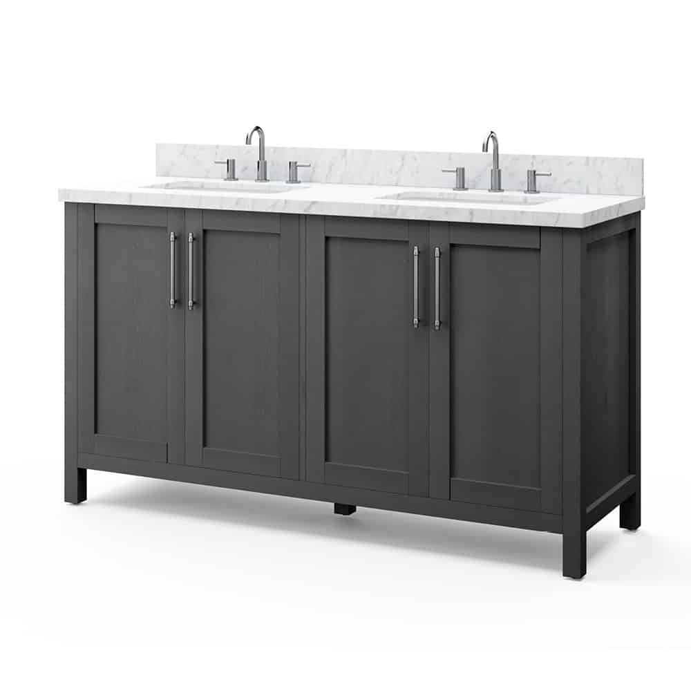 Allen & Roth LWSD60VG Sebastion 60" Gray Vanity with Top & Bowl