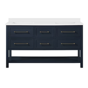 Allen & Roth LWSS60VB 60" Mid-Night Blue Vanity with Top & Bowl