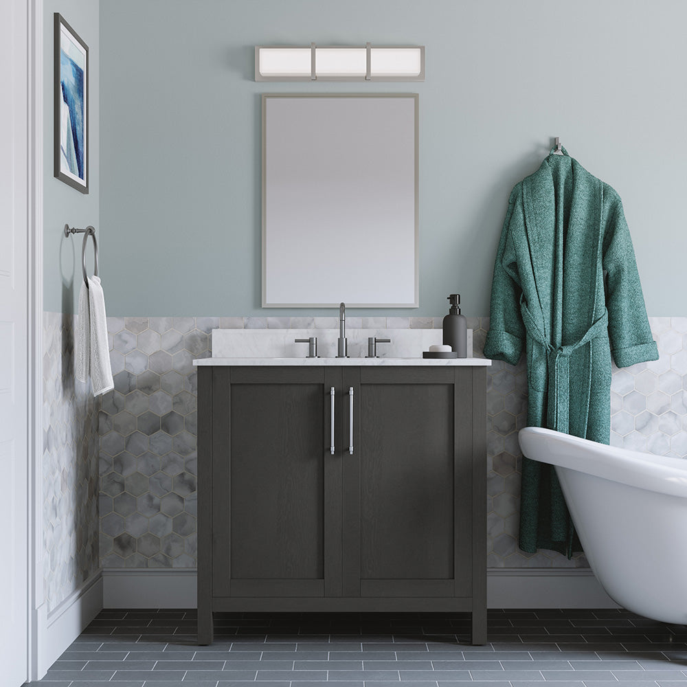 Allen & Roth LWSD36VG Sebastion 36" Gray Vanity with Top & Bowl