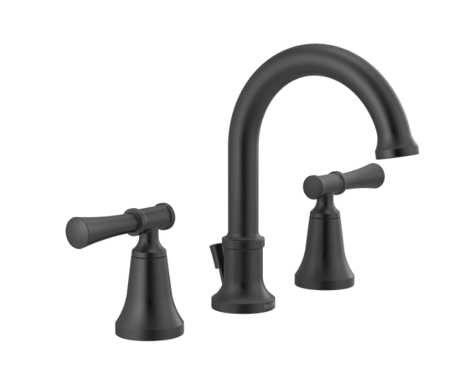 Chamberlain 35747LF-BL-R Two Handle Widespread Bathroom Faucet, Matte Black