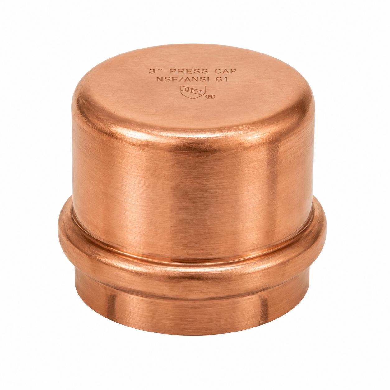 3" Press Copper Cap  36-Pack | Professional Press Fitting