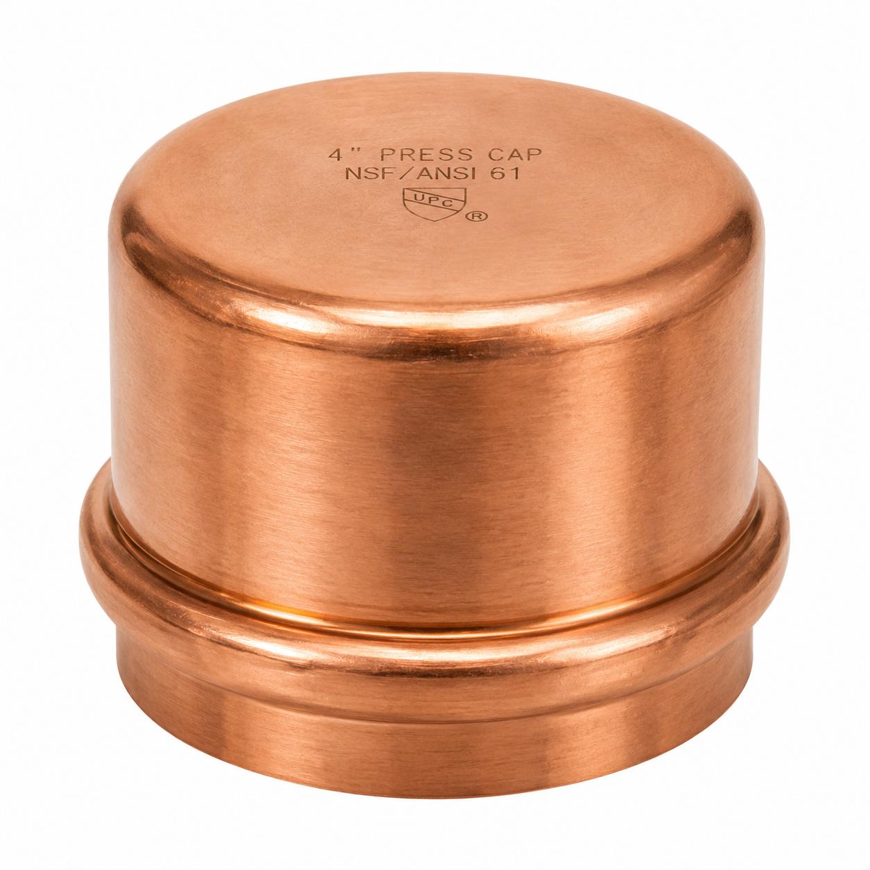 4" Press Copper Cap  24-Pack | Professional Press Fitting