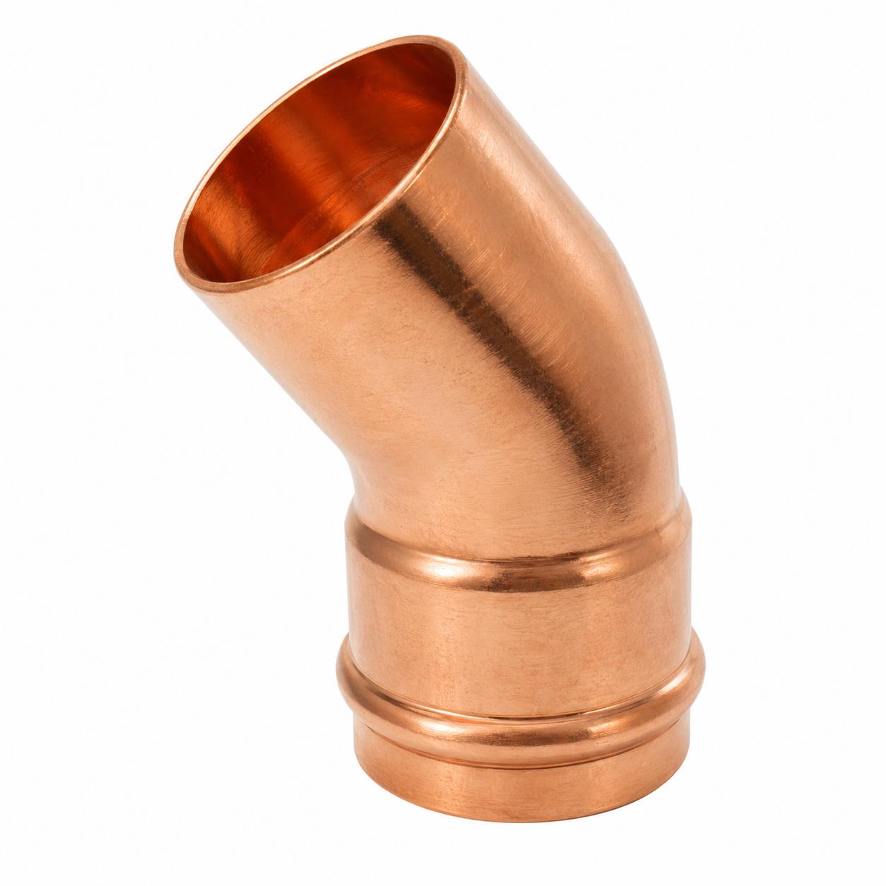 4" FTG x Press Copper 45 Street Elbow  6-Pack | Professional Press Fitting