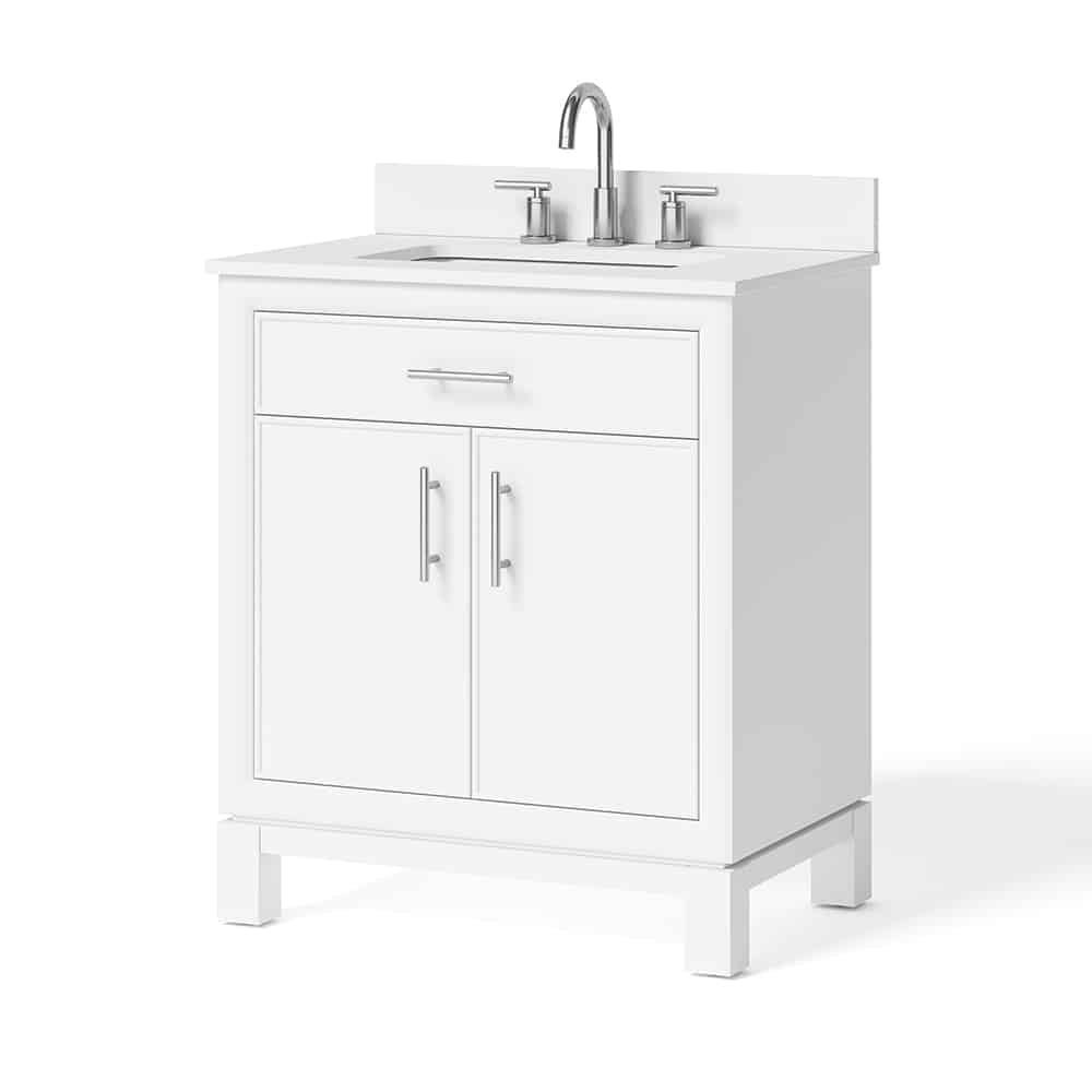 Clifden WF30DVW 30" White Vanity with Top & Bowl