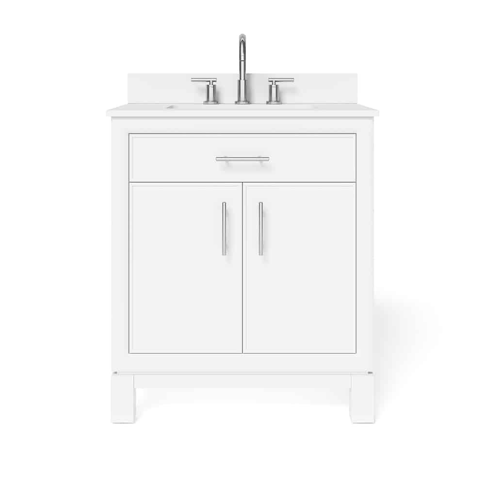 Clifden WF30DVW 30" White Vanity with Top & Bowl