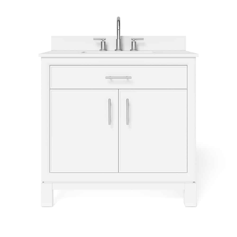 Clifden WF36DVW 36" White Vanity with Top & Bowl