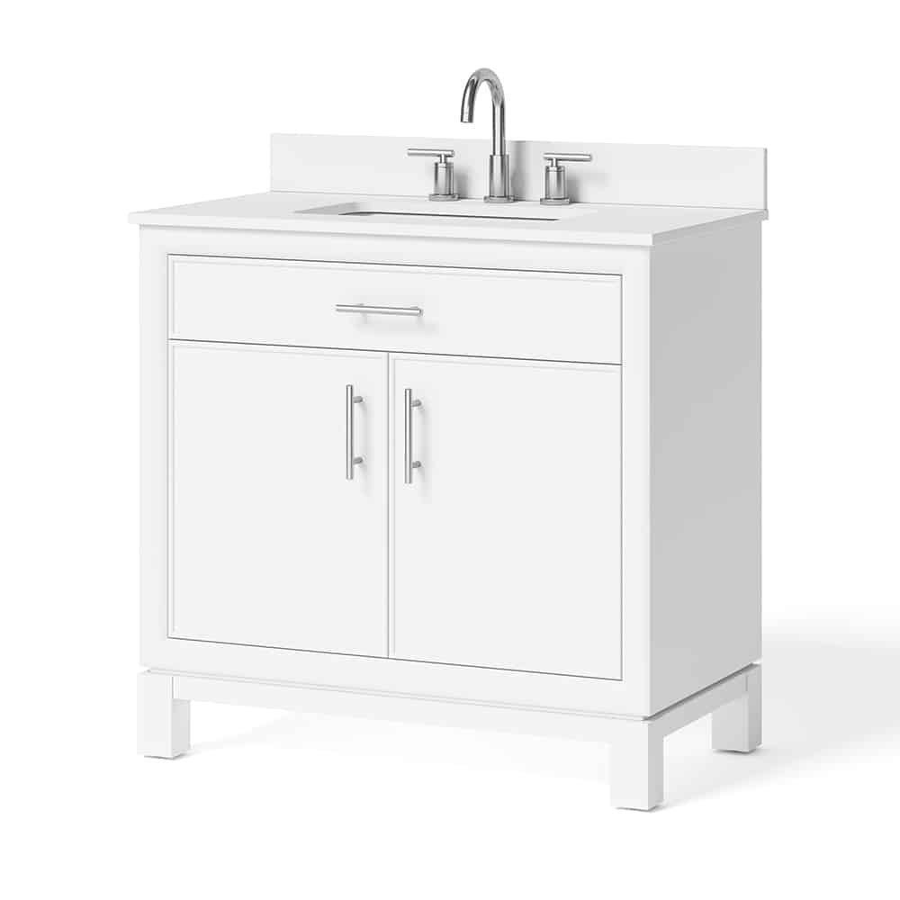 Clifden WF36DVW 36" White Vanity with Top & Bowl