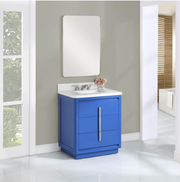 Design Studio 1712-V30 30" Bathroom Vanity with Top & Bowl, Classic Blue