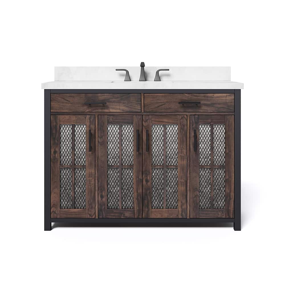 Drydale HDC48MFV 48" Antique Brown Vanity with Top & Bowl