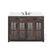 Drydale HDC48MFV 48" Antique Brown Vanity with Top & Bowl