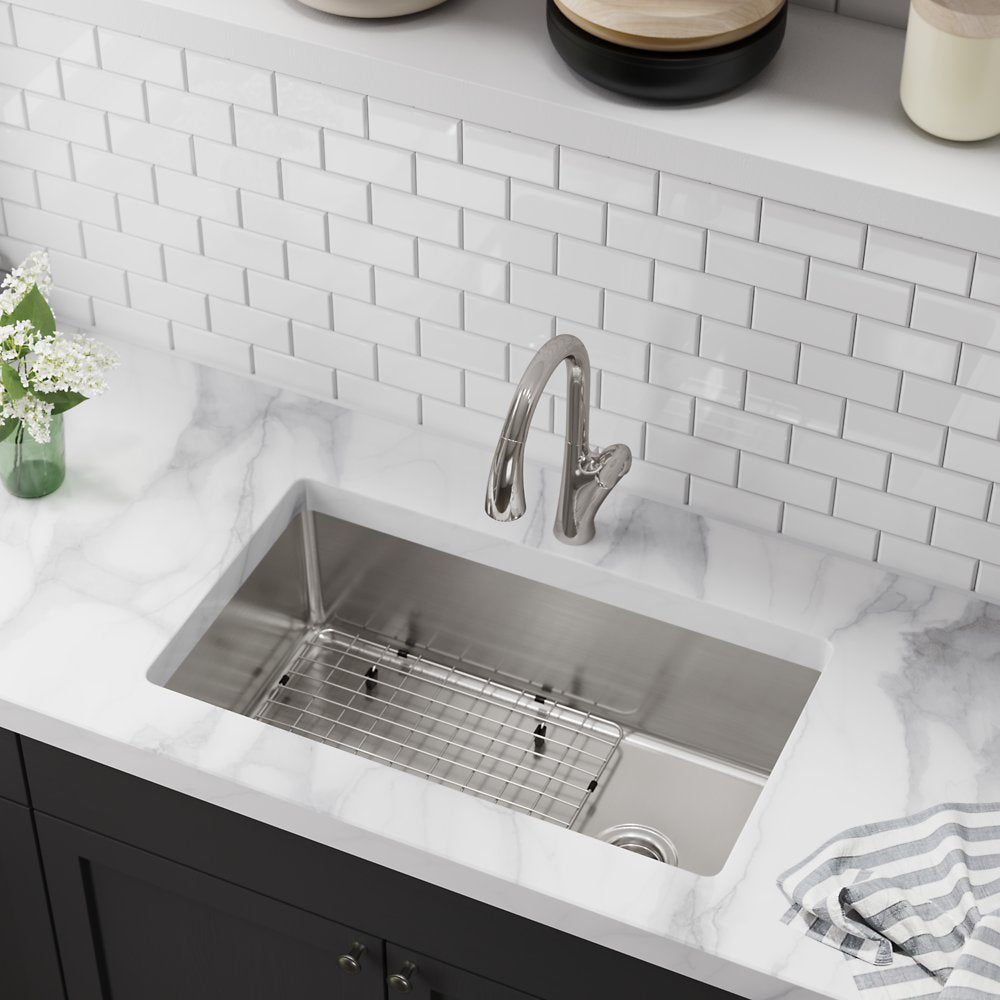 Elkay HDDSB33229TR3 3 Holes Single Bowl Kitchen Sink 33" x 22" x 9" Stainless Steel