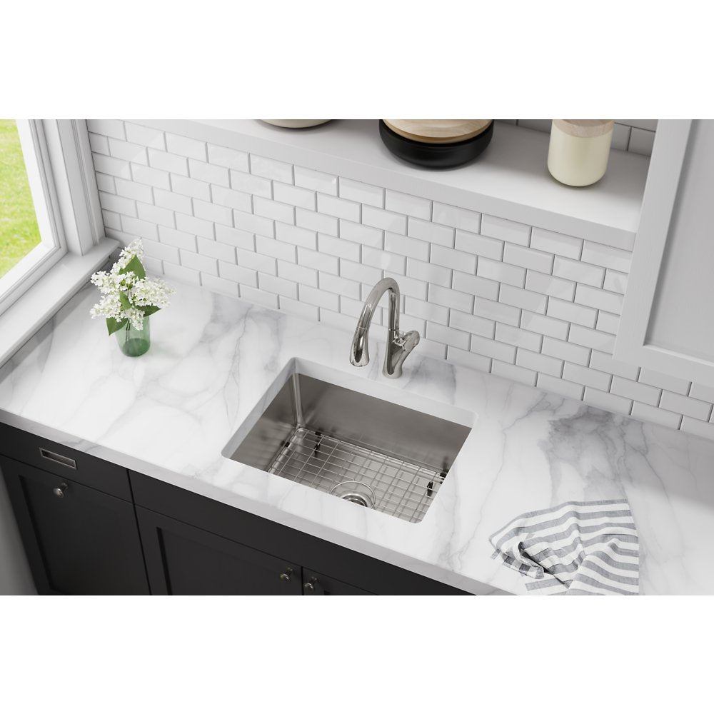 Elkay HDSB25229TR3 3 Holes Single Bowl Kitchen Sink 25" x 22" x 9" Stainless Steel