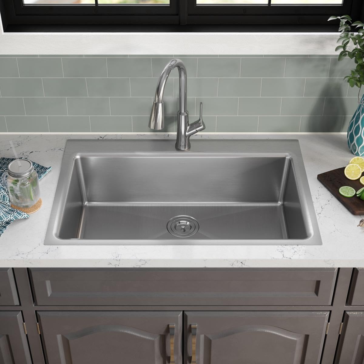 Elkay Everyday LK1410 Single Hole Kitchen Faucet with Pull-Down Spray