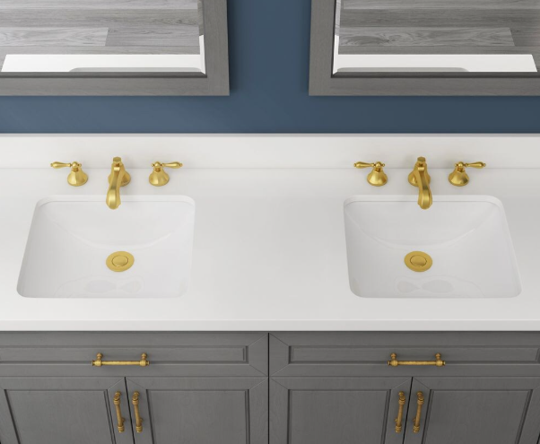 Grovehurst HDC60DGV 60" Gray Vanity with Top & Bowl