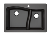 Kraus KGD442BROWN Quarza Granite 33" Undermount 60/40 Double Bowl Kitchen Sink