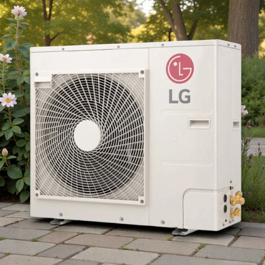 LG 18K BTU Cooling, 22K BTU Heating, 38" Ductless Multi Zone Mini Split Unit, R410A Refrigerant & Self Diagnosis Model LMU180HHV