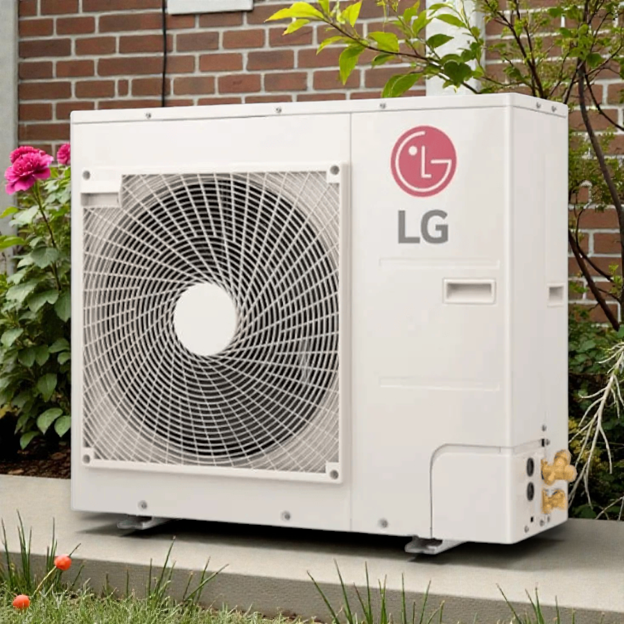 LG 18K BTU Cooling, 22K BTU Heating, 38" Ductless Multi Zone Mini Split Unit, R410A Refrigerant & Self Diagnosis Model LMU180HHV