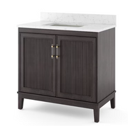 Oberman SL36OMV 36" Dark Cherry Vanity with Top & Bowl