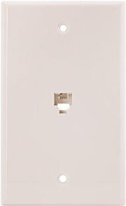 Preferred Industries 3532-4W 1-Gang Phone Jack Wallplate White (Pack of 5)
