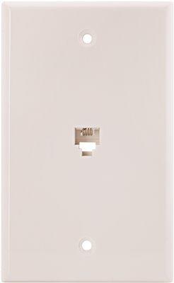 Preferred Industries 3532-4W 1-Gang Phone Jack Wallplate White (Pack of 5)