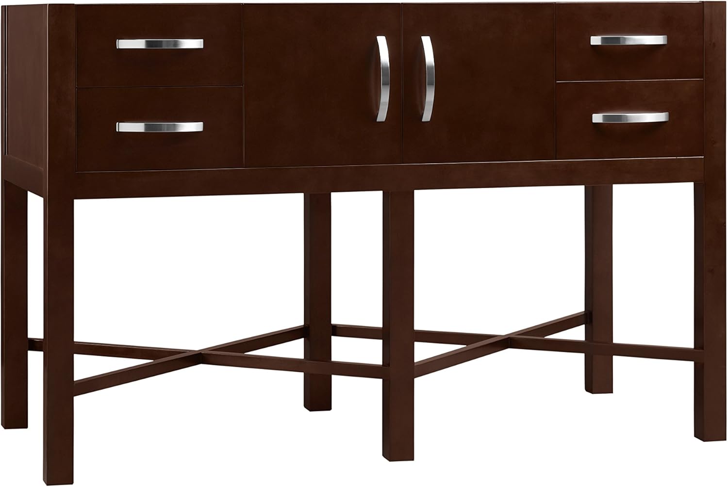 Ronbow 035948-H01 Haley 48" Dark Bown Wood Vanity with Quartz Top & Bowl