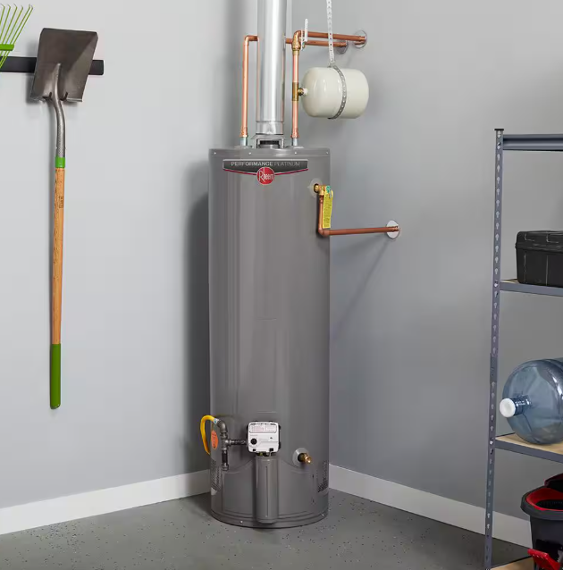 Rheem Performance Platinum 50 Gal. Natural Gas Water Heater, Tall, 38,000 BTU Ultra Low NOx (ULN) Powered Damper Model XG50T12DU38U2 (Local Pickup Only)