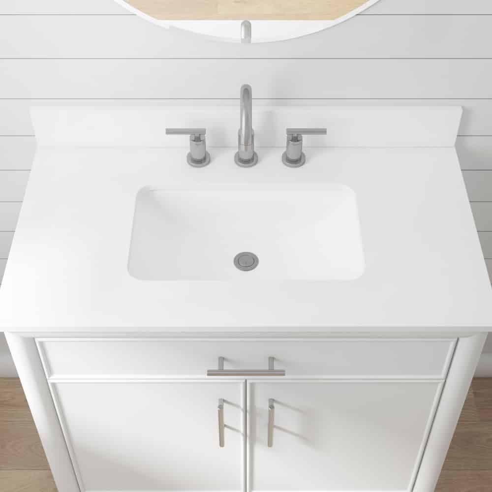 Clifden WF36DVW 36" White Vanity with Top & Bowl