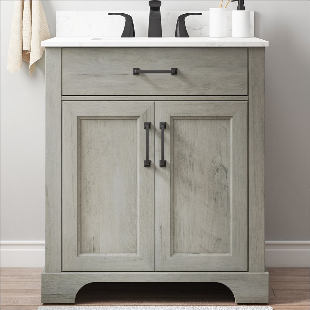 Whalen WF30AVG 30" Ash Gray Vanity with Top & Bowl
