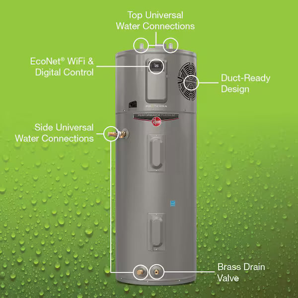 Rheem 50 Gal. Smart High Efficiency Water Heater Hybrid Heat Pump XE50T10H45U1