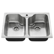American Standard 20DB.332211.075 Tulsa® 33 x 22-Inch Stainless Steel Double-Bowl Kitchen Sink