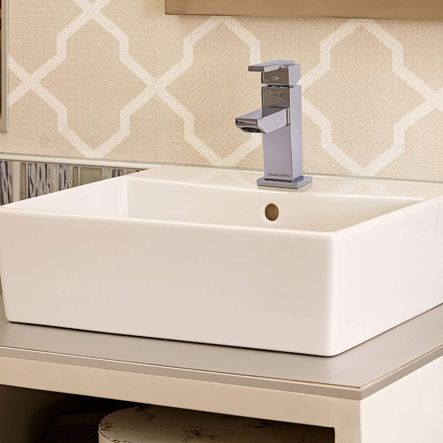 American Standard 7184.101.002 Times Square Single Handle Monoblock Bathroom Faucet, Chrome