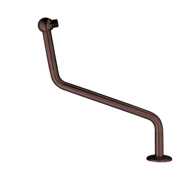 Danze D481116BR S-Shaped Shower Arm With Escutcheon