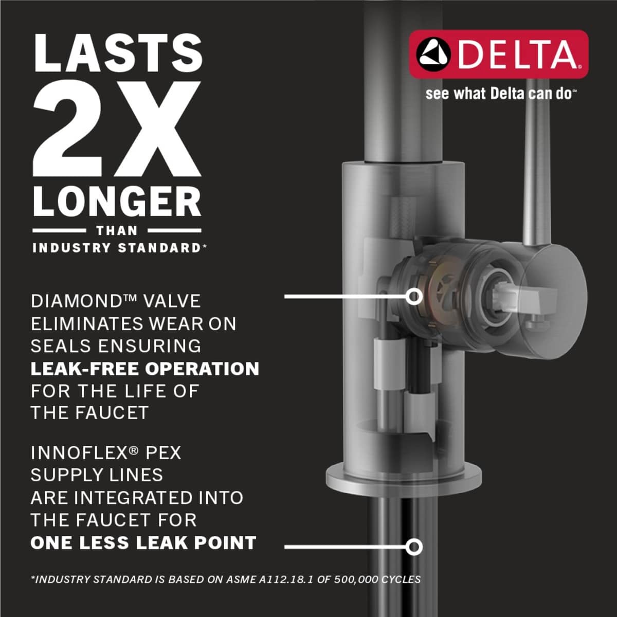 Delta 9979-DST Coranto Single-Handle Pull-Down Bar/Prep Faucet, Chrome DIAMOND Seal valve