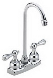 Delta 2172-LHP Two Handle Kitchen Faucet, Chrome, Less Handles