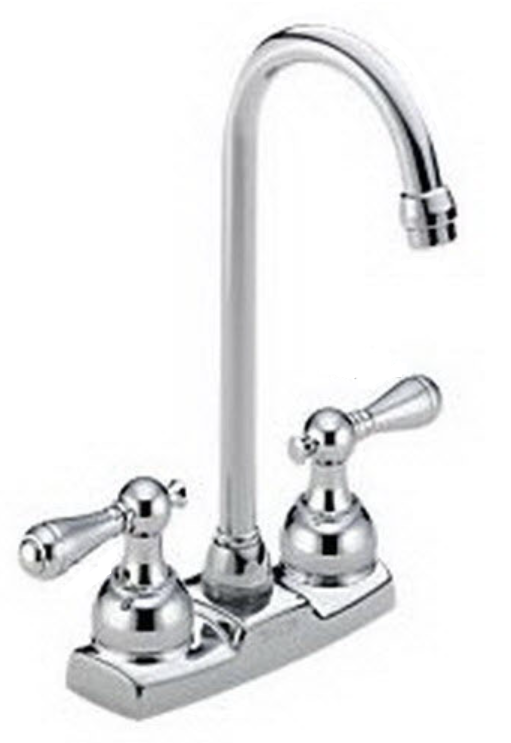 Delta 2172-LHP Two Handle Kitchen Faucet, Chrome, Less Handles
