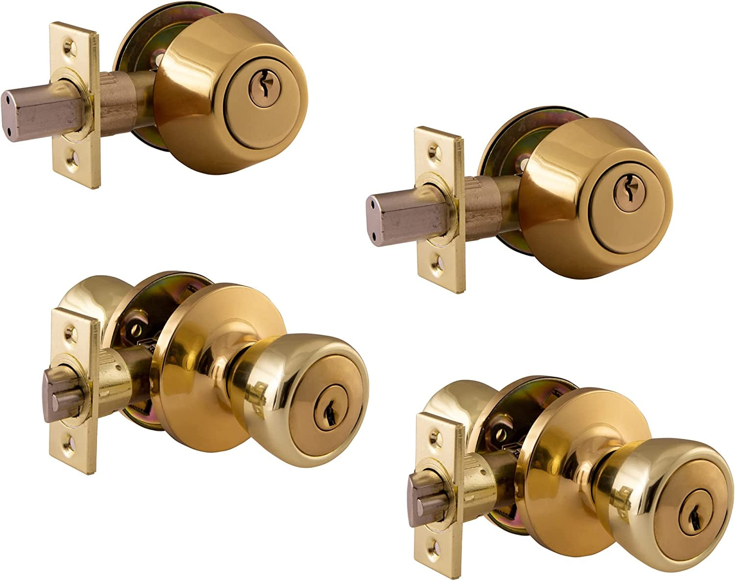 Design House 728857 Gateway Terrace Keyed Entry Single Cylinder Knobset and Deadbolt Combo