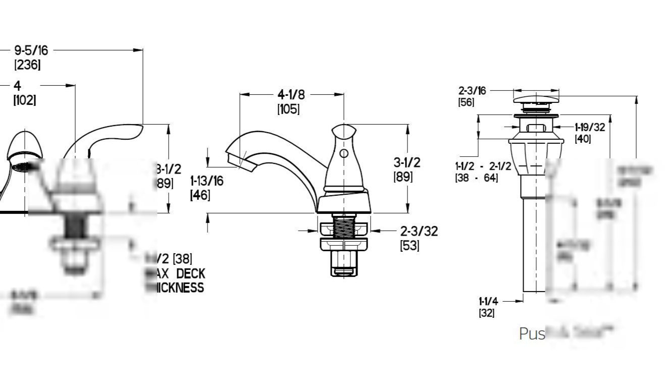 Pfirst Series LF143-8102 4 in. Centerset 2-Handle Bathroom Faucet Combo Kit, Polished Chrome (2-Pack)