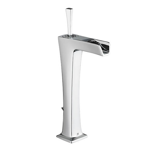 DXV D35104152.100 Keefe Vessel Faucet, Grid Drain, Polished Chrome