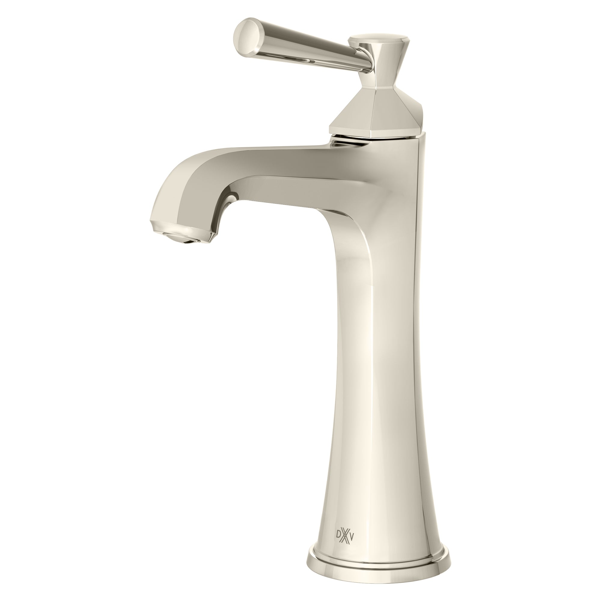 DXV D35160152.150 Fitzgerald Monoblock Single Handle Vessel Faucet, Platinum Nickel