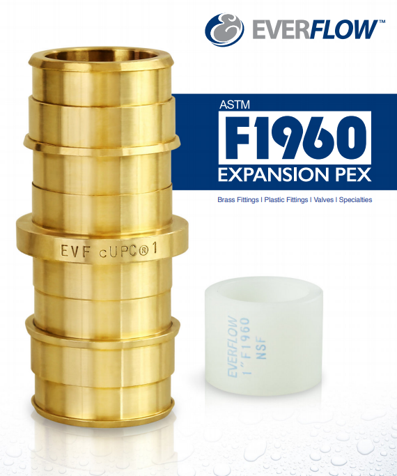 Everflow B-FPLN0012 0.5 Inch Pex A Poly Alloy Expansion Plastic Elbow, Specs Sheet
