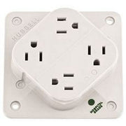 Hospital Grade 4-Plex Receptacle 20A 125V 5-20R White Double Pole - 5-Pack