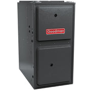 Goodman GMVC951155DX 95% AFUE upflow/horizontal gas furnace, front left view